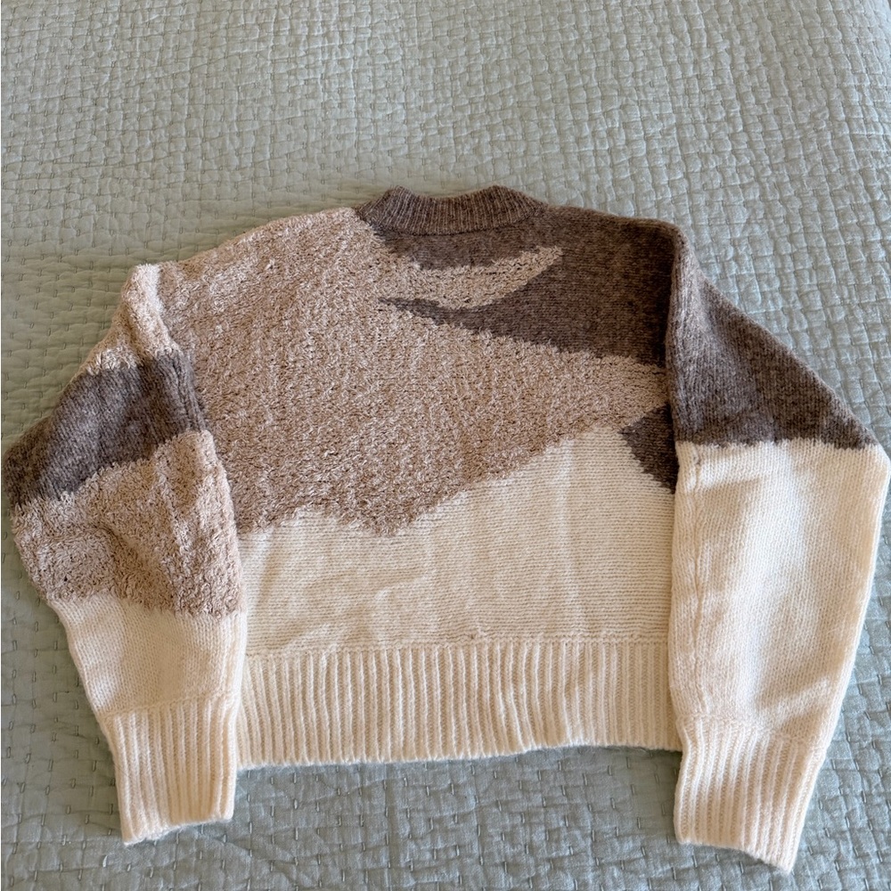 Abercrombie & Fitch Colorblock Crème Women's Sweater - Picture 4 of 4